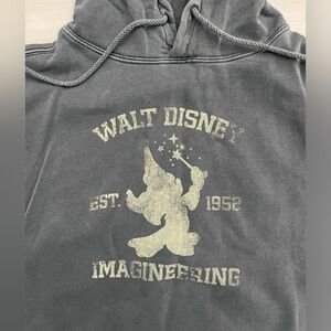 Walt Disney Imagineering Employee Exclusive Sorcerer Mickey Gray Hoodie Size S